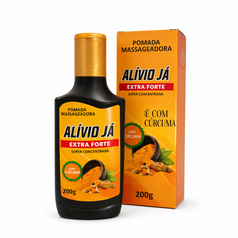 Pomada Massageadora Alívio Já Extra Forte com Cúrcuma 200g