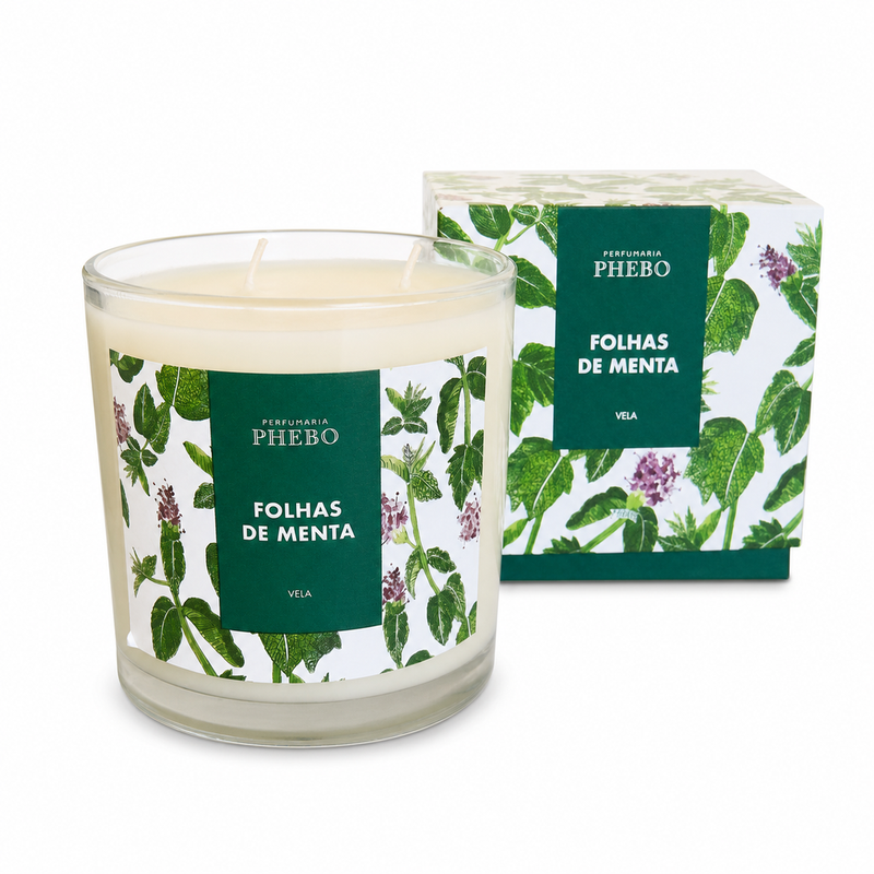 Vela Perfumada Phebo Folhas de Menta 780g Aromática